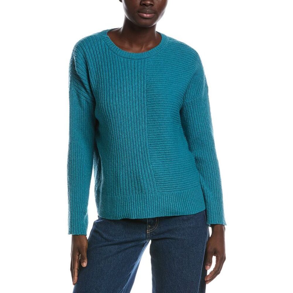 Eileen Fisher Womens Crewneck Sweater, Blue